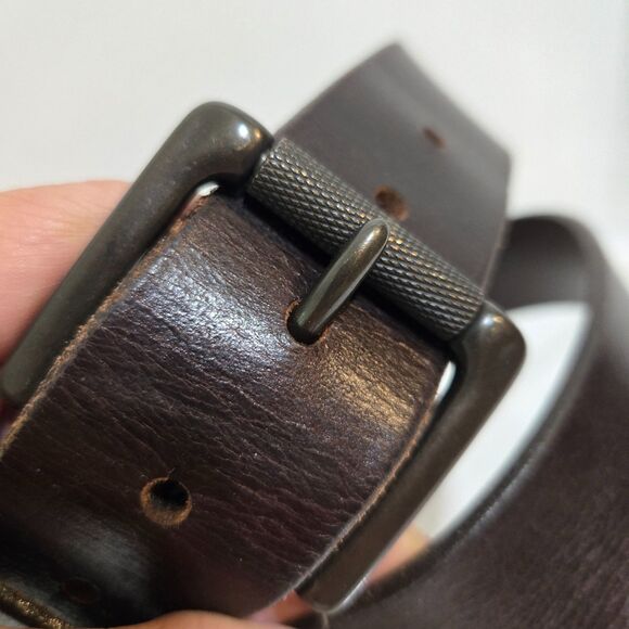 BANANA REPUBLIC Mens Belt Size 40 USA made cowhide belt Dark Brown 1.5" wide - Picture 1 of 7